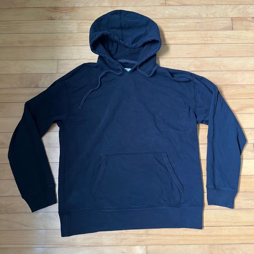 Reigning Champ Black Midweight Terry Pullover Hoodie Mens Large Made in Canada